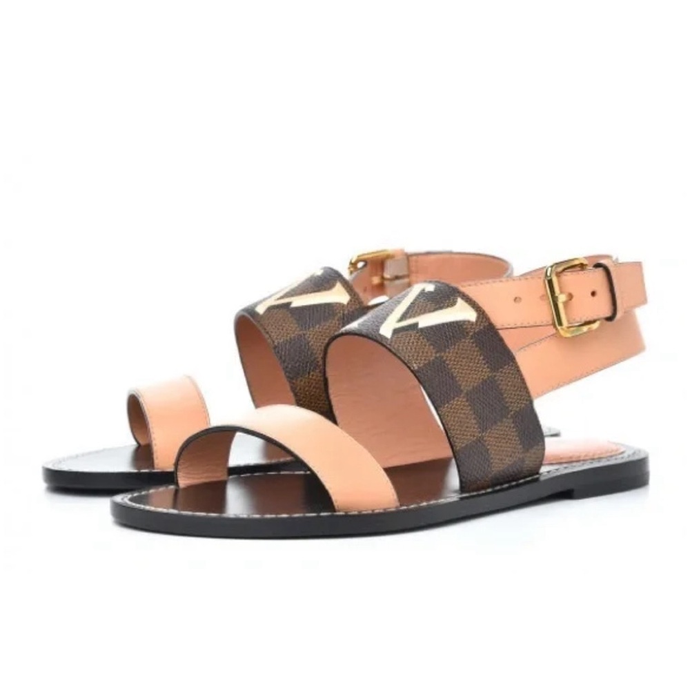 Louis Vuitton Passenger Damier Ebene flat sandal